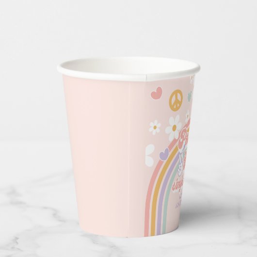 Gobelets En Papier Peace Out Chiffres simples 10e anniversaire (Droite)