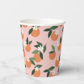 Gobelets En Papier Peach Orange Juice Motif (Verso)