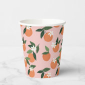 Gobelets En Papier Peach Orange Juice Motif (Gauche)