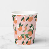 Gobelets En Papier Peach Orange Juice Motif (Droite)