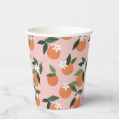 Gobelets En Papier Peach Orange Juice Motif (Recto)