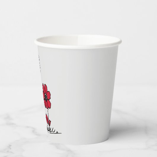 Gobelets En Papier PEANUTS | Motif rouge et noir (Gauche)