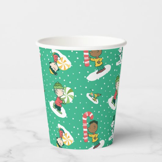 Gobelets En Papier Peanuts Peppermint Dreams Snowflake Motif (Verso)