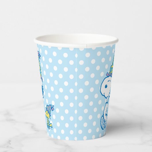 Gobelets En Papier PEANUTS | Snoopy & Woodstock Pois (Droite)