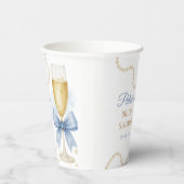 Gobelets En Papier Pearls & Prosecco Bridal Shower Paper Cup (Droite)
