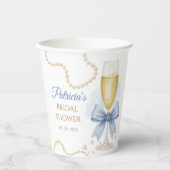 Gobelets En Papier Pearls & Prosecco Bridal Shower Paper Cup (Recto)