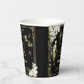 Gobelets En Papier Pearls White Floral Art Déco Gatsby 20s Anniversai (Droite)