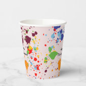 Gobelets En Papier Peinture 8e anniversaire fête des éclaboussures co (Gauche)