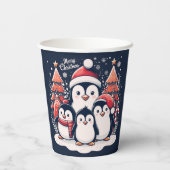 Gobelets En Papier Penguin de Noël par Rp (Verso)