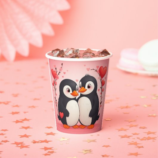 Gobelets En Papier Penguin Love Paper Cups (Insitu)