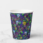 Gobelets En Papier Pensées [violettes] tasses (Recto)