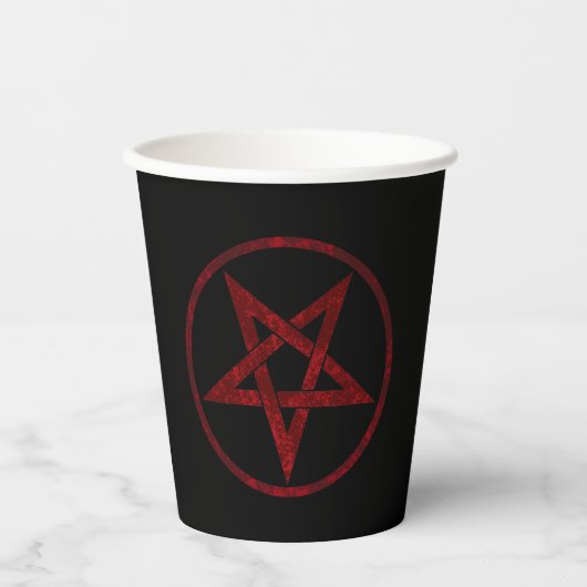 Gobelets En Papier Pentagram Red Devil (Recto)