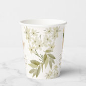 Gobelets En Papier Pépinière d'oie rimes baby shower monogrammé (Droite)