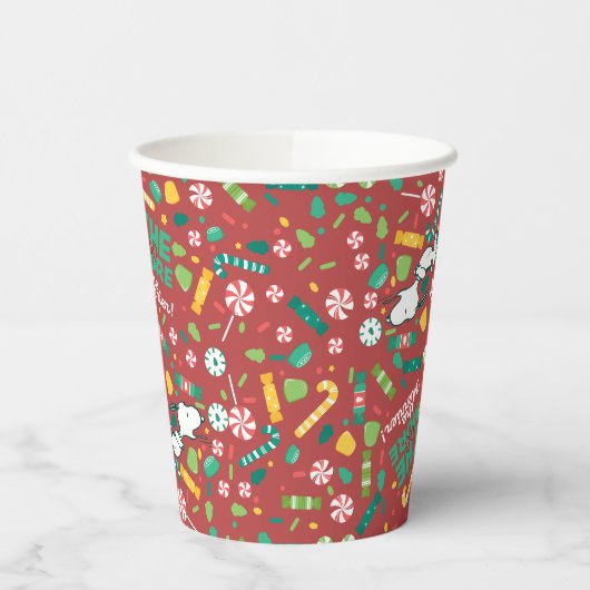 Gobelets En Papier Peppermint Dreams Snoopy Candy Motif (Gauche)