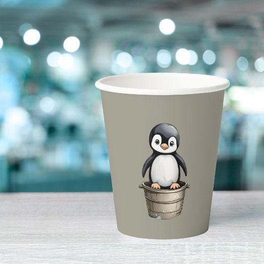 Gobelets En Papier Peppy Penguin
