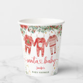 Gobelets En Papier Père Noël Baby Christmas Baby shower tasse de papi (Recto)