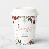 Gobelets En Papier Père Noël Baby Christmas Girl Baby shower (Verso)