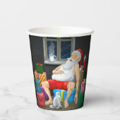 Gobelets En Papier Père Noël Café Time (Verso)