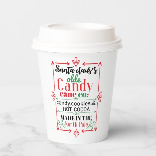 Gobelets En Papier Père Noël Candy & Cocos shop Noël (Recto)