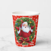 Gobelets En Papier Père Noël de vacances (Verso)