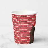 Gobelets En Papier Père Noël descend la cheminée (Droite)