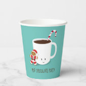 Gobelets En Papier Père Noël Gingerbread Noël Hot Chocolat Party (Verso)