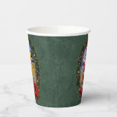 Gobelets En Papier Père Noël hawaïenne avec Surfboard (Gauche)