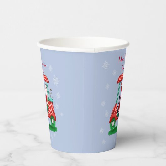Gobelets En Papier Père Noël In Golf Panier Joyeux Noël Par-Tee! (Droite)