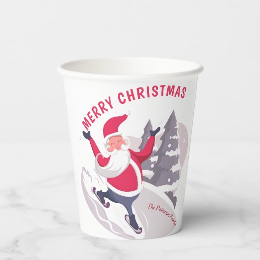 Gobelets En Papier Père Noël lunatique Joyeux Noël personnalisé (Verso)