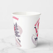 Gobelets En Papier Père Noël lunatique Joyeux Noël personnalisé (Gauche)