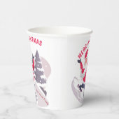 Gobelets En Papier Père Noël lunatique Joyeux Noël personnalisé (Droite)