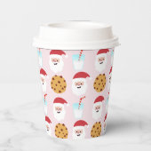 Gobelets En Papier Père Noël Milk et cookies avec papier Arrière - pl (Verso)
