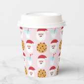 Gobelets En Papier Père Noël Milk et cookies avec papier Arrière - pl (Recto)