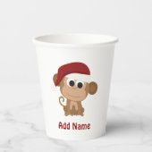 Gobelets En Papier Père Noël Monkey (Recto)