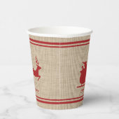Gobelets En Papier Père Noël Rouge Et Beige Sleigh Noël Et Texte Pers (Droite)