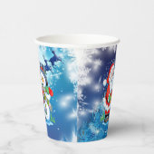 Gobelets En Papier Père Noël Snowman Christmas Party Facultatif Prêt (Droite)