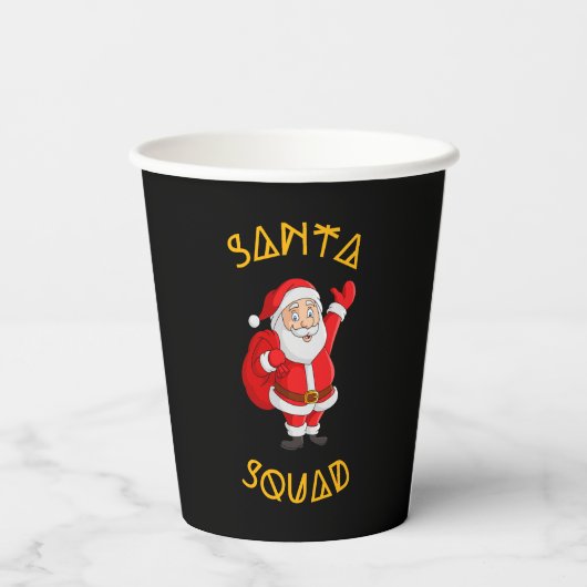 Gobelets En Papier Père Noël Squad (Verso)