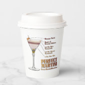 Gobelets En Papier Perfect Martini Cocktail Recette Art (Recto)