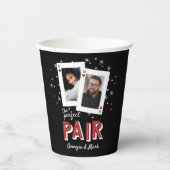 Gobelets En Papier Perfect Pair Casino Theme Couples Photo (Recto)