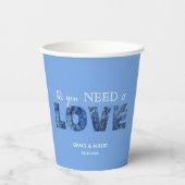 Gobelets En Papier Périwinkle Blue Hydrangeas Tout ce dont vous avez  (Recto)