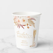 Gobelets En Papier Perles Élégantes & Prosecco pour une Mariée (Verso)