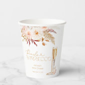 Gobelets En Papier Perles Élégantes & Prosecco pour une Mariée (Recto)