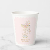 Gobelets En Papier Perles roses et Fête des mariées de Prosecco (Verso)