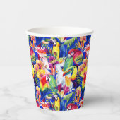 Gobelets En Papier Perroquets aquarelles (Recto)