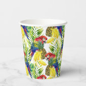 Gobelets En Papier Perroquets Et Fruits Tropicaux (Verso)