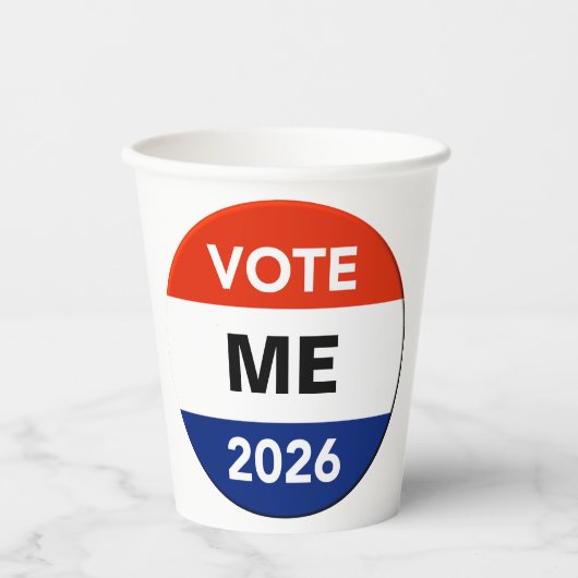 Gobelets En Papier Personal Vote 2026 Midterm Election Campaign (Recto)