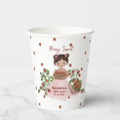 Gobelets En Papier Personalized Berry Sweet Baby Shower Disposable  (Verso)