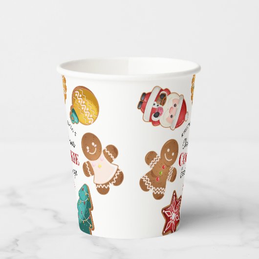 Gobelets En Papier Personalized Christmas Cookie Exchange Gingerbread (Gauche)