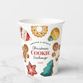 Gobelets En Papier Personalized Christmas Cookie Exchange Gingerbread (Recto)