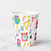 Gobelets En Papier Personalized Crayon Back To School (Verso)